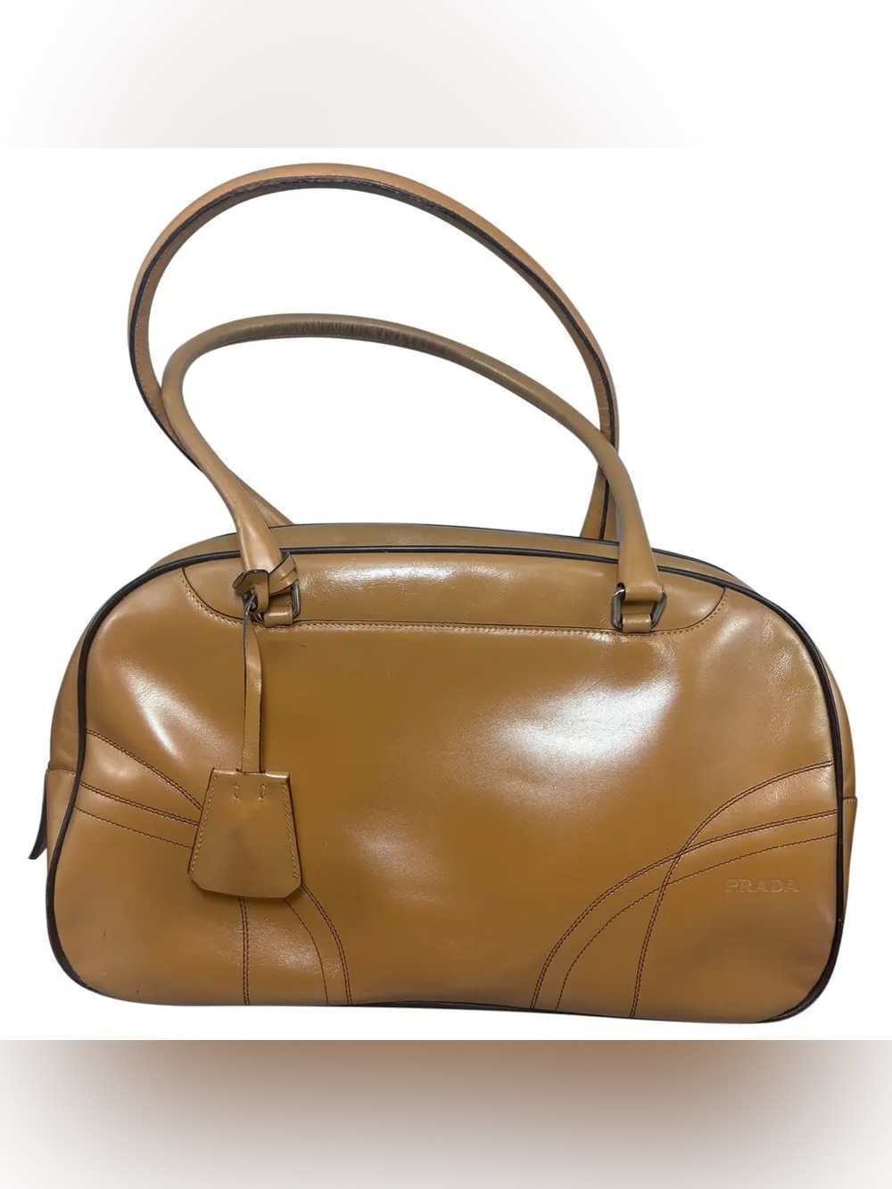 Prada Bowling leather handbag